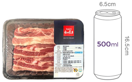 [하이포크] 한돈 삼겹살 구이용 500g (냉장)