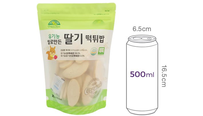 [오가닉스토리] 유기농 쌀로만든 딸기떡튀밥 30g