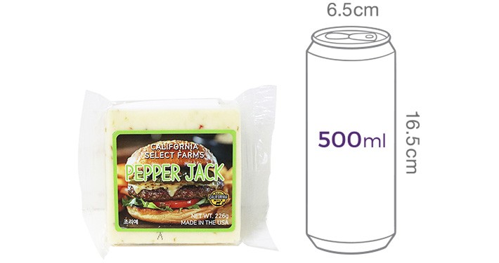 [픽앤치즈] 페퍼잭 슬라이스 치즈 226g