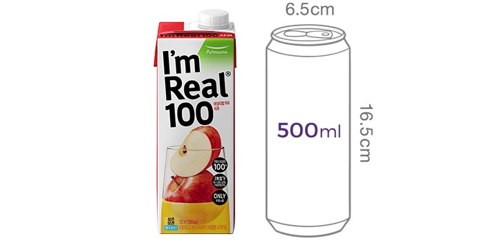 [풀무원] 아임리얼 100 사과 730mL