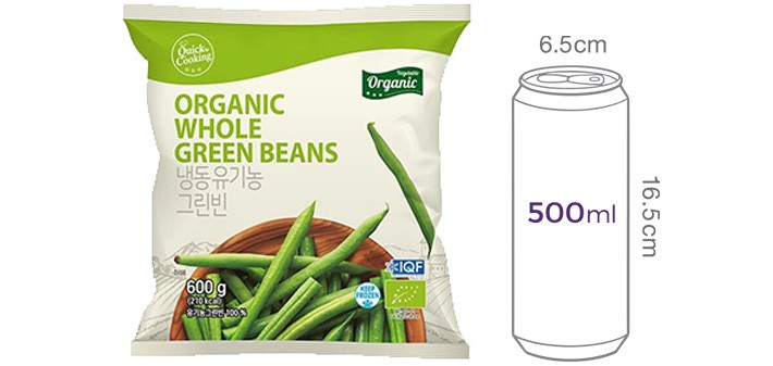 [퀵쿠킹] 유기농 그린빈 600g (냉동)
