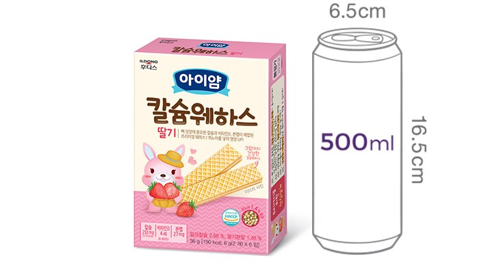 [일동후디스] 아이얌 칼슘 웨하스 딸기 36g