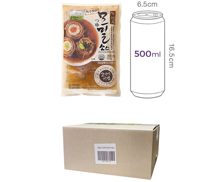 [칠갑농산] 모밀소스 파우치 (200ml x 5개)