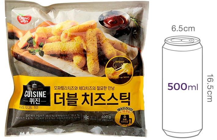 [동원] 퀴진 더블치즈스틱 400g