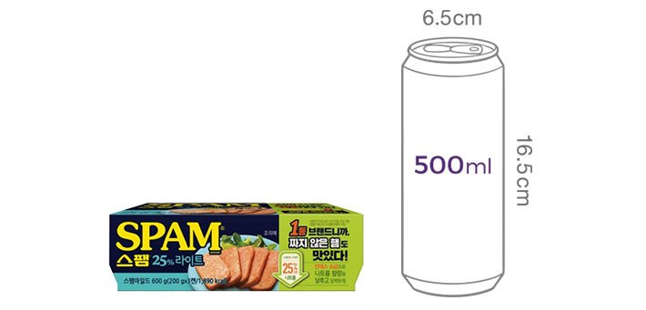[스팸] 25% 라이트 200g * 3입