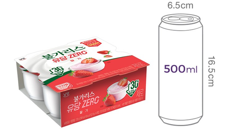 [남양] 떠먹는 불가리스 제로 요거트 딸기 (80g X 4개)