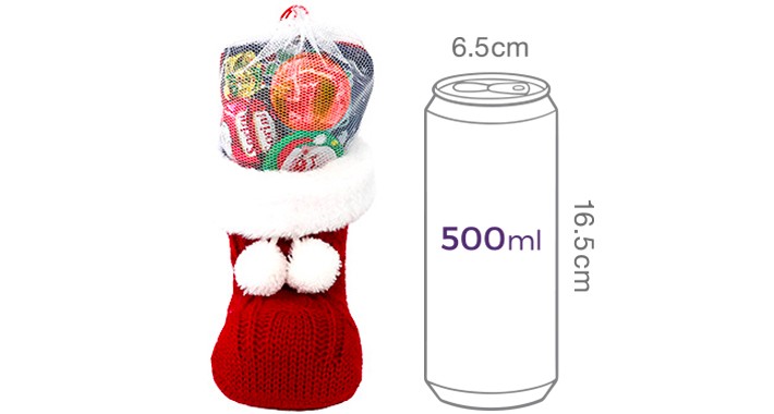 [위니비니] 크리스마스 케이블 니트 장화 (레드) 93g