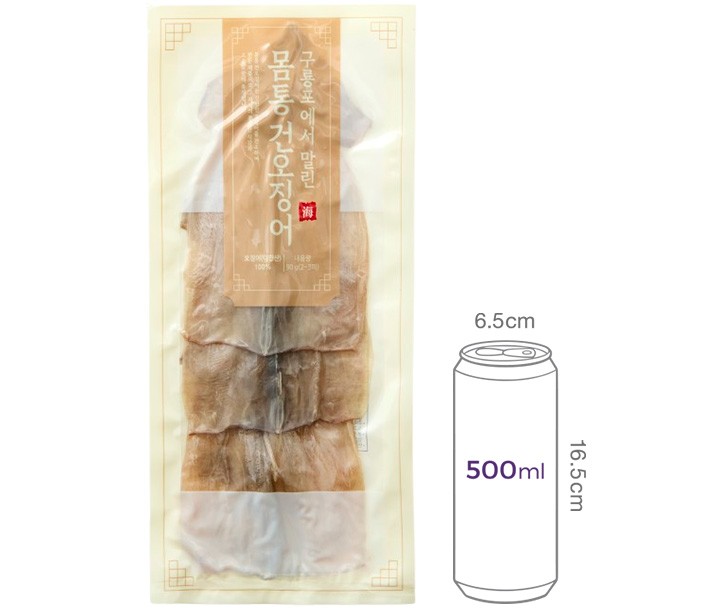 [우물우물] 구룡포에서 말린 몸통 건오징어 90g (2~3미)