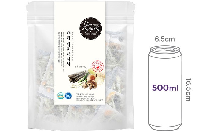 [해통령] 야채 해물 다시팩 15g X 10입