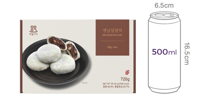 [마음이가] 옛날찹쌀떡 (80g X 9개입)