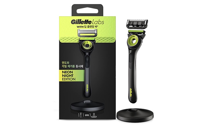 [질레트] 랩스 네온 나이트 에디션 1up (면도기 + 면도날 1 + 스탠드)