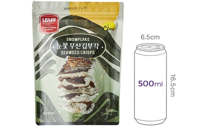 [산아래] 눈꽃 무산 김부각 60g