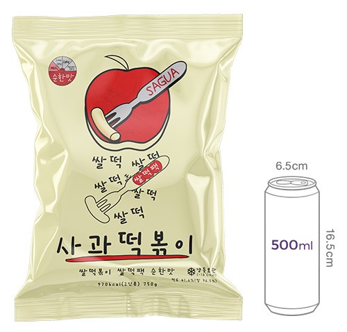 [사과떡볶이] 쌀떡볶이 순한맛 750g