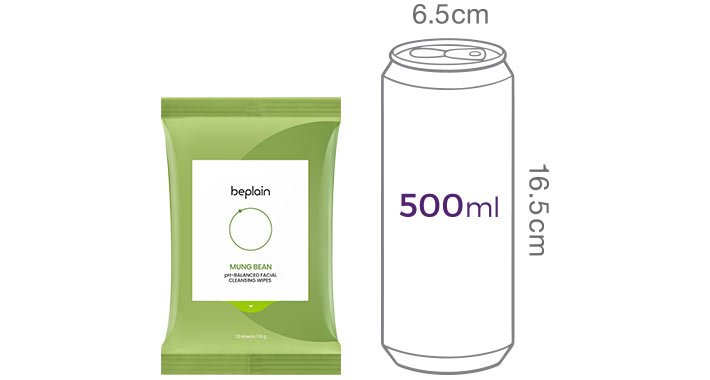 [비플레인] 녹두 약산성 클렌징 워터 티슈 20매