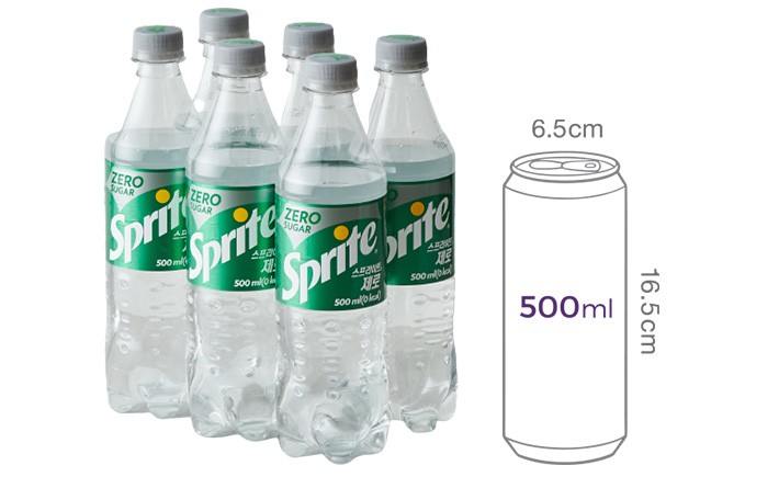 [코카콜라] 스프라이트 사이다 제로 (500mL X 6개)
