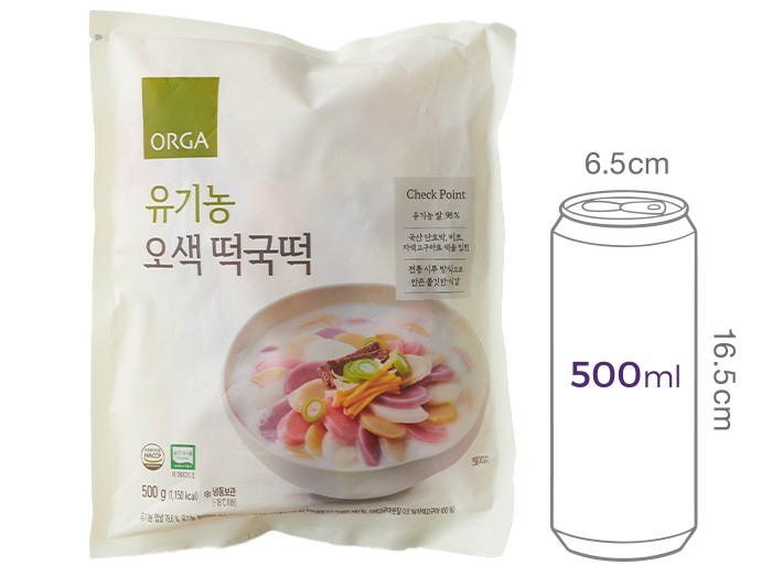 [올가] 유기농 오색 떡국떡 500g