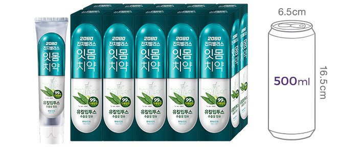 [2080] 진지발리스 유칼립투스 후레쉬민트 치약 150g (10개입)