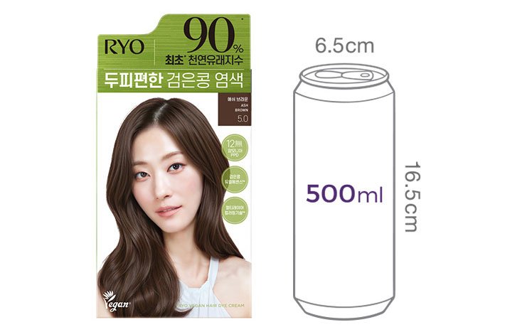 [려] 두피편한 검은콩 염색 5.0 애쉬브라운120g