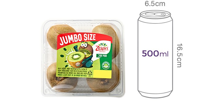 [제스프리] 뉴질랜드 점보 그린키위 750g (5입/대과)