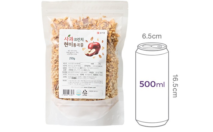 [유기샘] 사과크런치 현미통곡물 250g