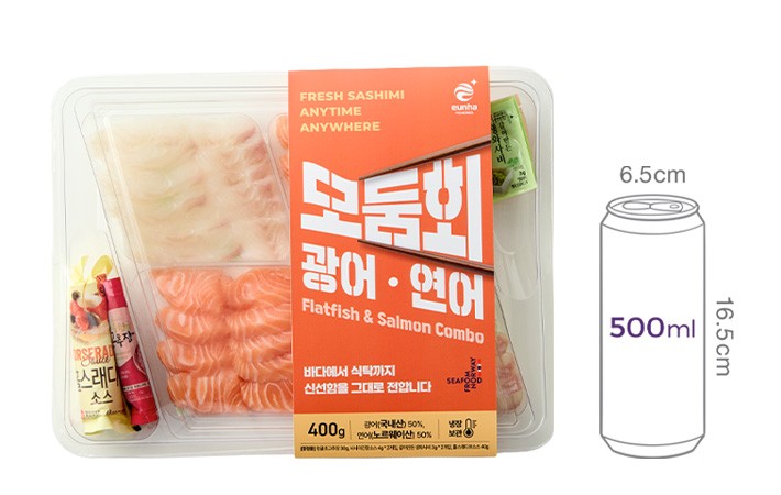 [은하수산] 연어&광어 모둠회 400g