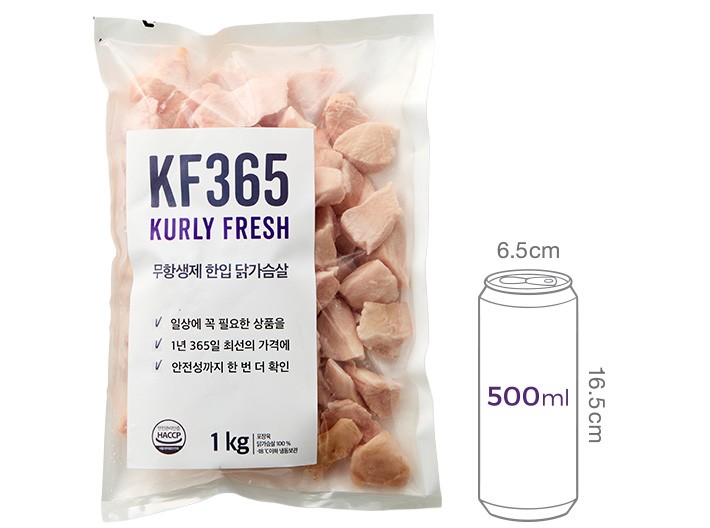 [KF365] 무항생제 한입 닭가슴살 1kg(냉동)