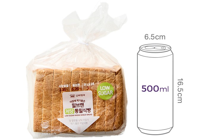 [신라명과] 아침에 먹기 좋은 밀브랜 저당통밀식빵 420g