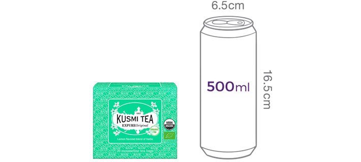 [쿠스미티] 유기농 엑스퓨레 오리지날 모슬린 티백 (2g x 20개)