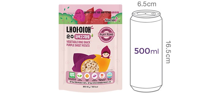 [내아이애] 순수 자색고구마링 40g