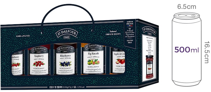 [샹달프] 과일잼 5종 선물세트(170gx5종)