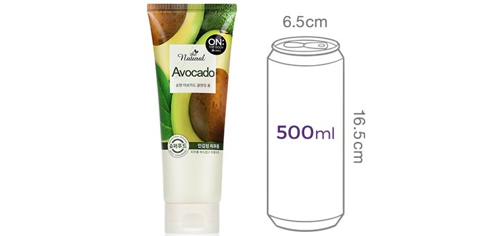 [온더바디] 더내추럴 순한 아보카도 클렌징폼 200g (민감성 피부용)