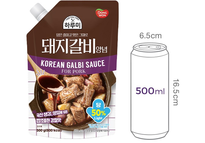 [동원] 하루미 돼지갈비 양념 500g