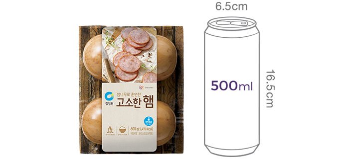 [청정원] 참나무로 훈연한 고소한 햄 600g