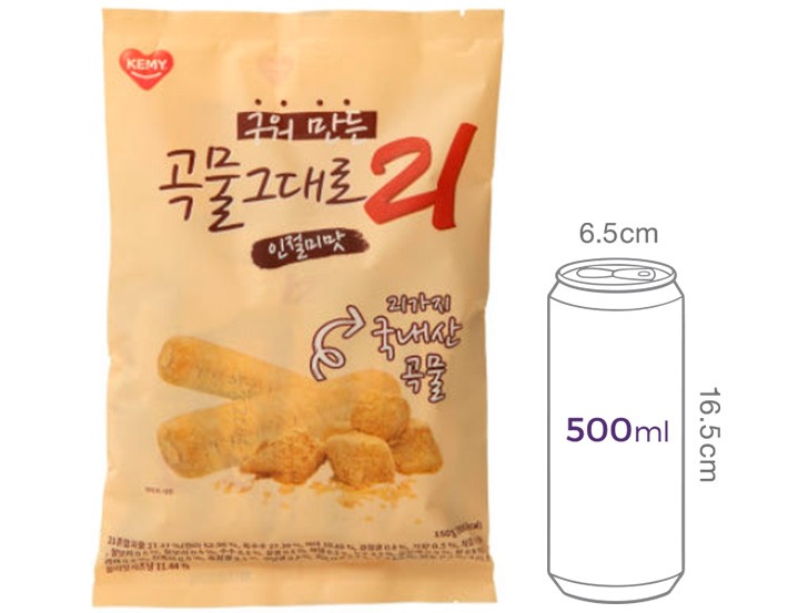 [곡물그대로21] 크리스피 곡물롤 인절미 150g