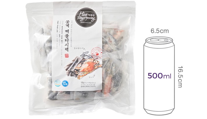 [해통령] 꽃게 해물 다시팩 15g X 10입