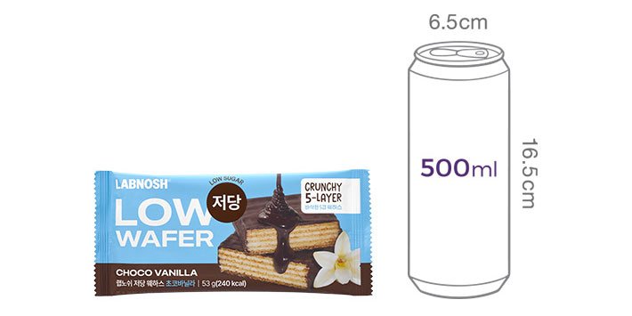 [랩노쉬] 저당 웨하스 초코바닐라 53g
