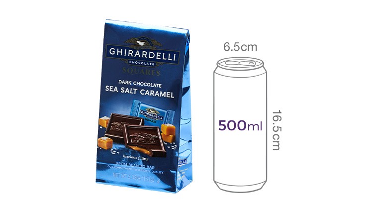 [기라델리] 스퀘어백 다크 초콜릿 씨쏠트 카라멜 151g