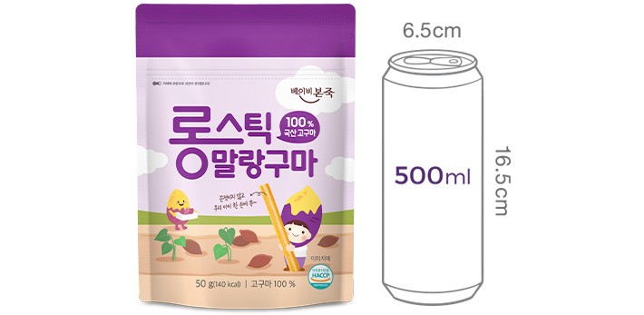 [베이비본죽] 롱 스틱 말랑구마 200g (50g x 4개입)