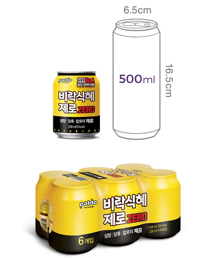[팔도] 비락식혜 제로 (238mL X 6개)