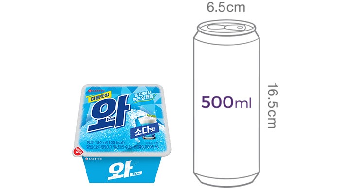 [롯데웰푸드] 와 소다맛 컵 190mL