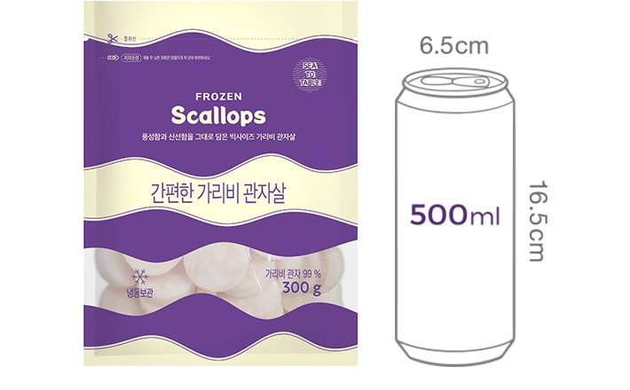[Sea to table] 간편한 손질 가리비 관자살 300g (대,냉동)