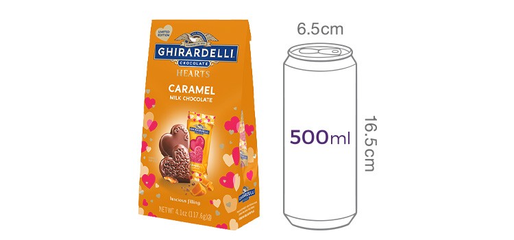 [기라델리] 하트 밀크 초콜릿 카라멜 117.6g