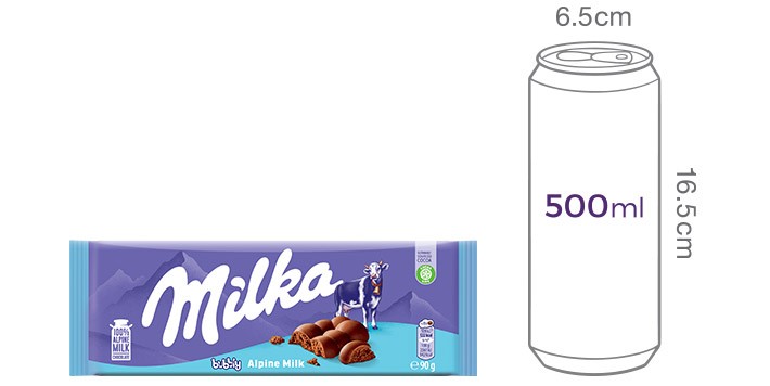 [밀카] 초콜릿 버블리 90g