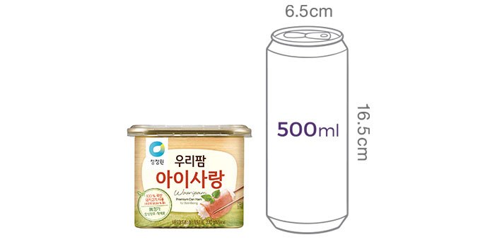 [청정원] 우리팜 아이사랑 캔햄 330g        