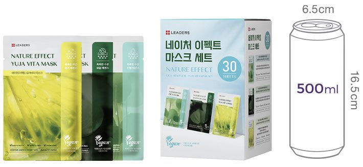 [리더스] 네이처 이펙트 마스크 30매 (시카10매+어성초10매+유자비타10매)(장당 580원)