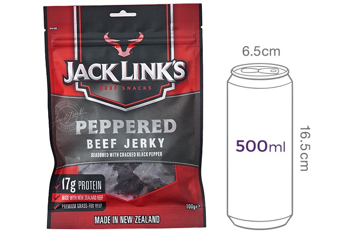 [잭링크스] 비프 져키 페퍼드 100g