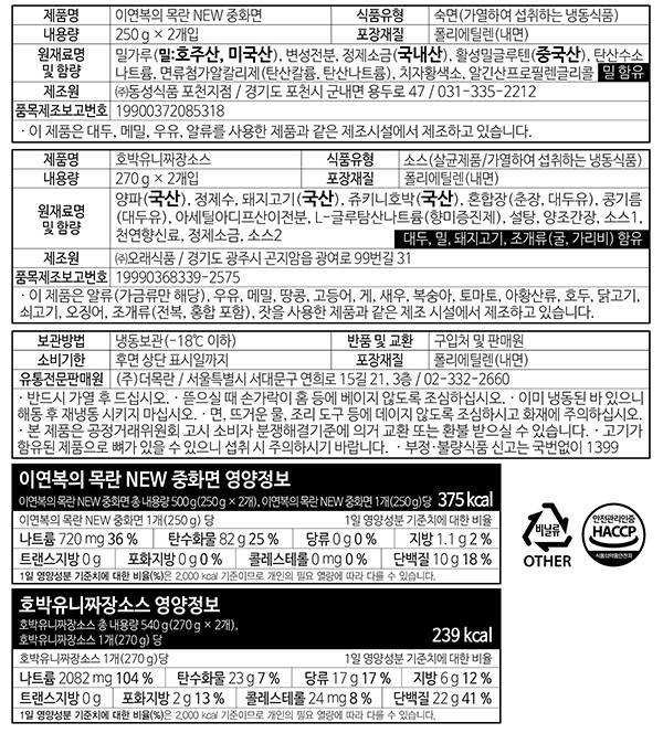 [이연복의 목란] 유니짜장면 (2인분)