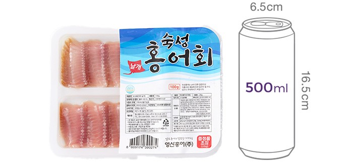 [영산홍어] 숙성 홍어회 날개살 100g