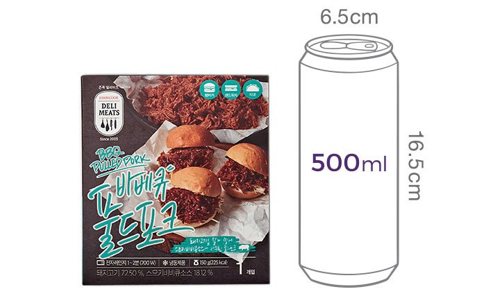 [존쿡 델리미트] 바베큐 풀드포크 150g (냉동)