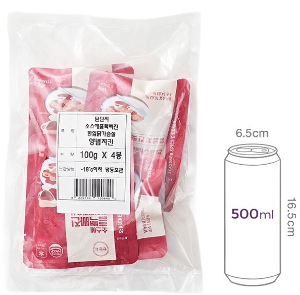[탄단지] 소스 흠뻑빠진 한입 닭가슴살 양념치킨맛 (4팩)